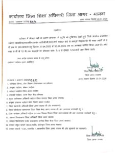 कक्षा नर्सरी से 8वीं के लिए 27 से 30 अप्रैल तक अवकाश घोषित